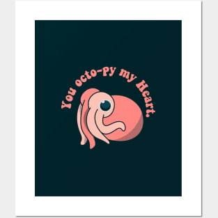 you octo-py my heart  octopus Posters and Art